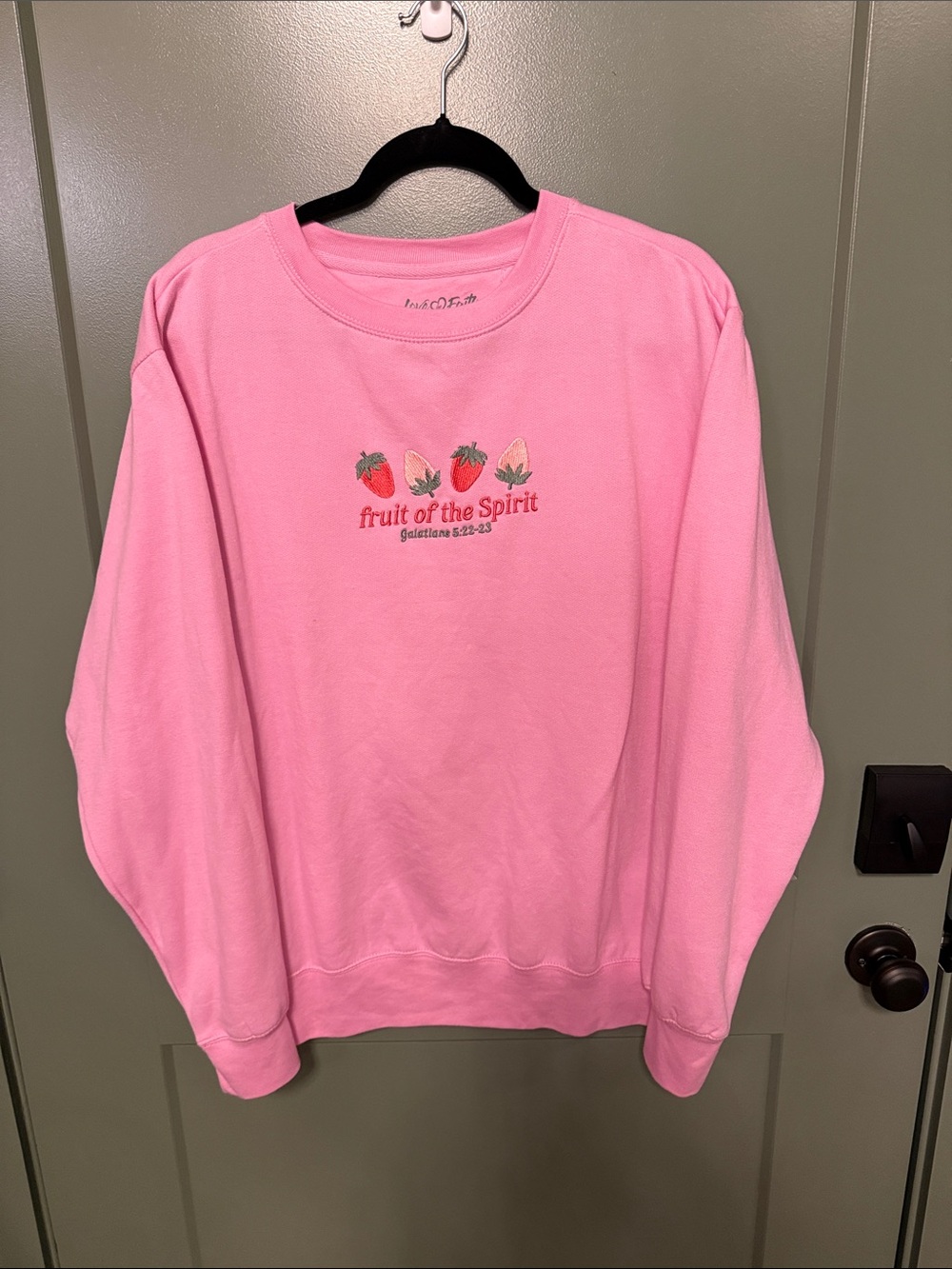 Fruit of the Spirit Pink Crewneck Sweatshirt
